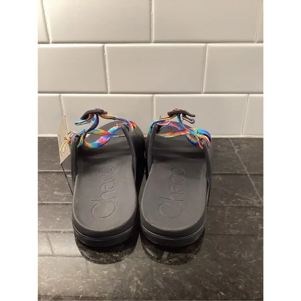 NWT Chaco Black Tie-Dye Chilos Slides Kids Unisex Size 6 outdoor boys girls